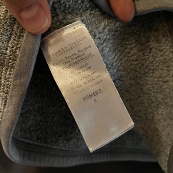 Patagonia Gray Quarter-Zip Fleece Pullover Better Sweater - Picture 3 of 8